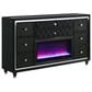 Pacific Landing Lorient Queen 5 Piece Set in Black with Fireplace, , large