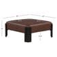 Linden Boulevard Sutherland Square Ottoman in Brown, , large