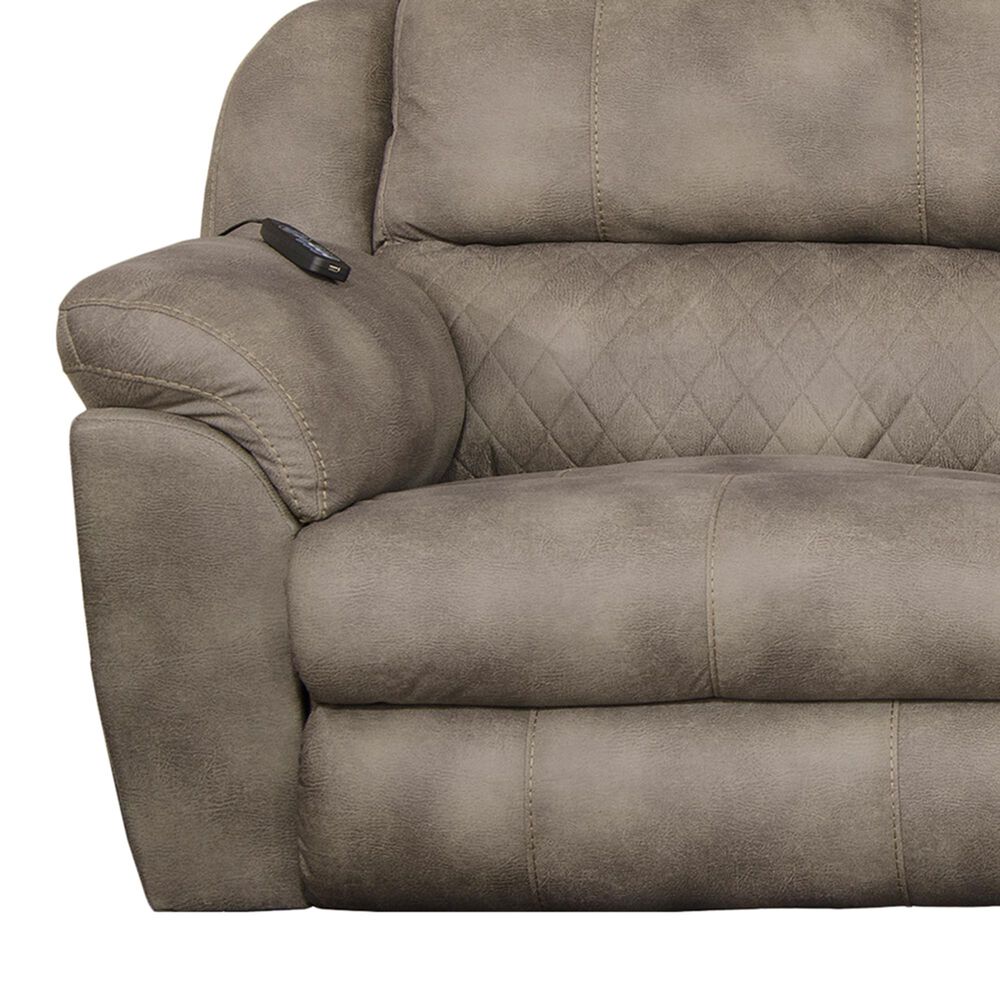 Catnapper Flynn Power Reclining Lay Flat Sofa with Power Headrest and Lumbar, Dual Heat and Massage in Fig, , large