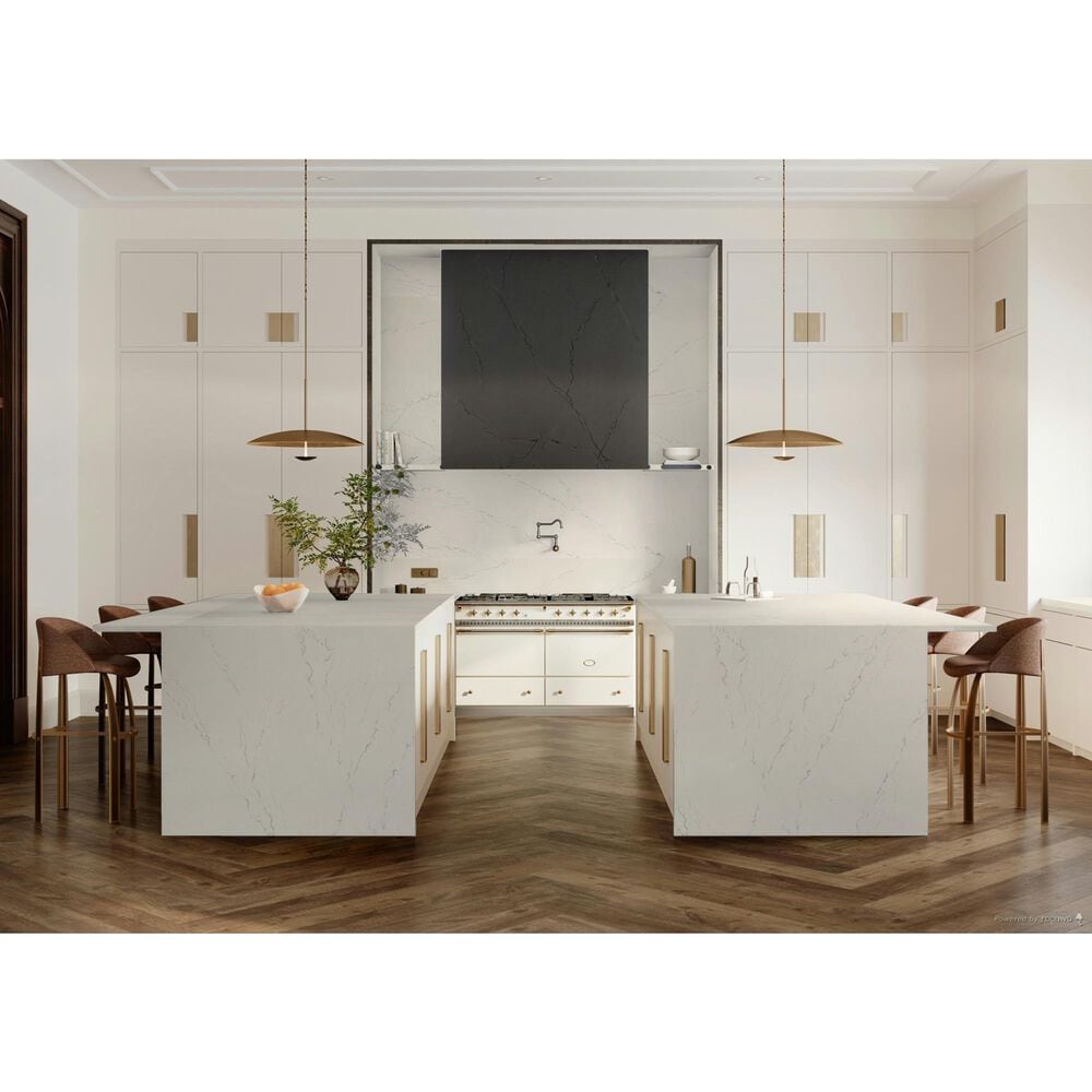 Cambria Luxury Beckington 3cm Quartz Countertop in White and Gray, , large