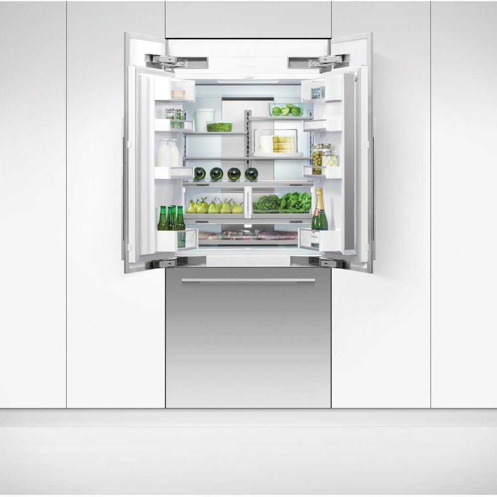 Fisher &amp; Paykel 16.8 Cu. Ft. Built-in French Door Refrigerator with Ice and Water - Panels Sold Separately, , large
