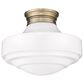 Golden Lighting Ingalls Large Semi-Flush with Vintage Milk Glass in Modern Brass, , large