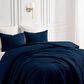 Trade Linker 3-Piece Queen Waffle Down Alternative Comforter Set in Navy, , large