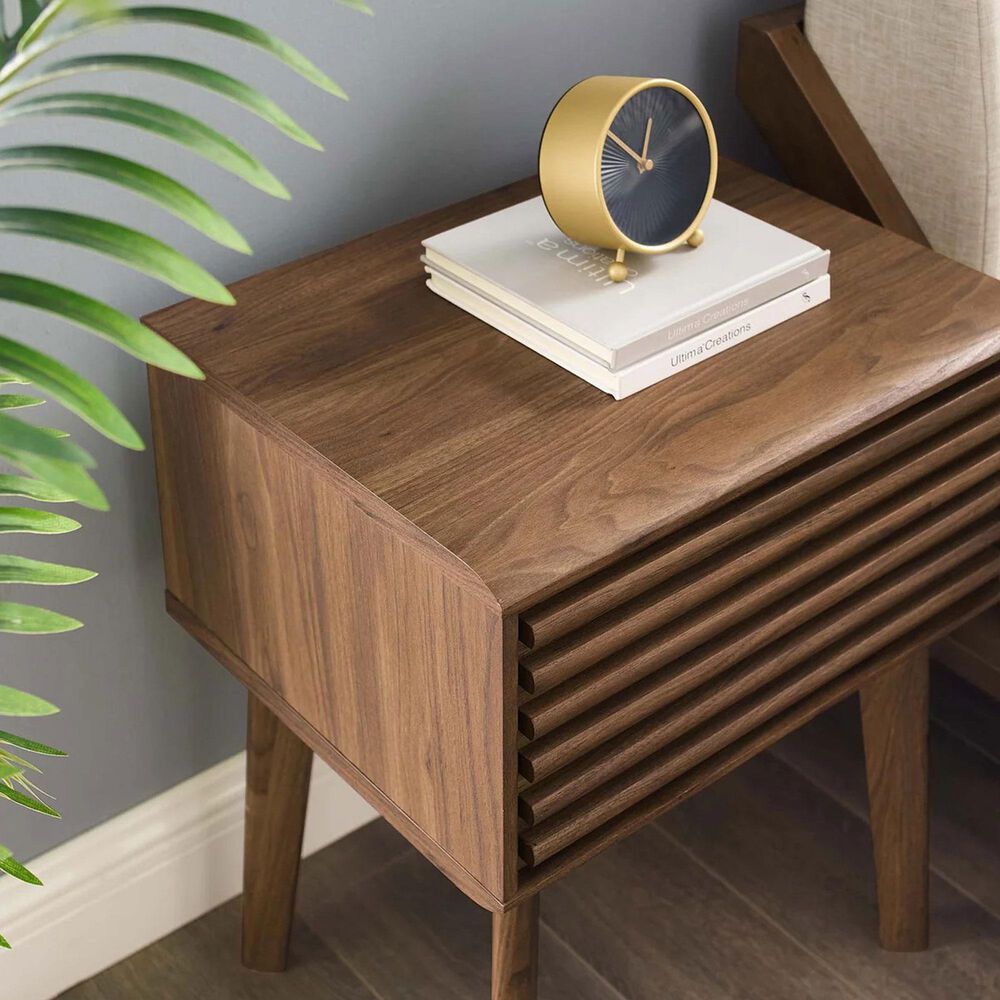 Modway Render End Table in Walnut, , large