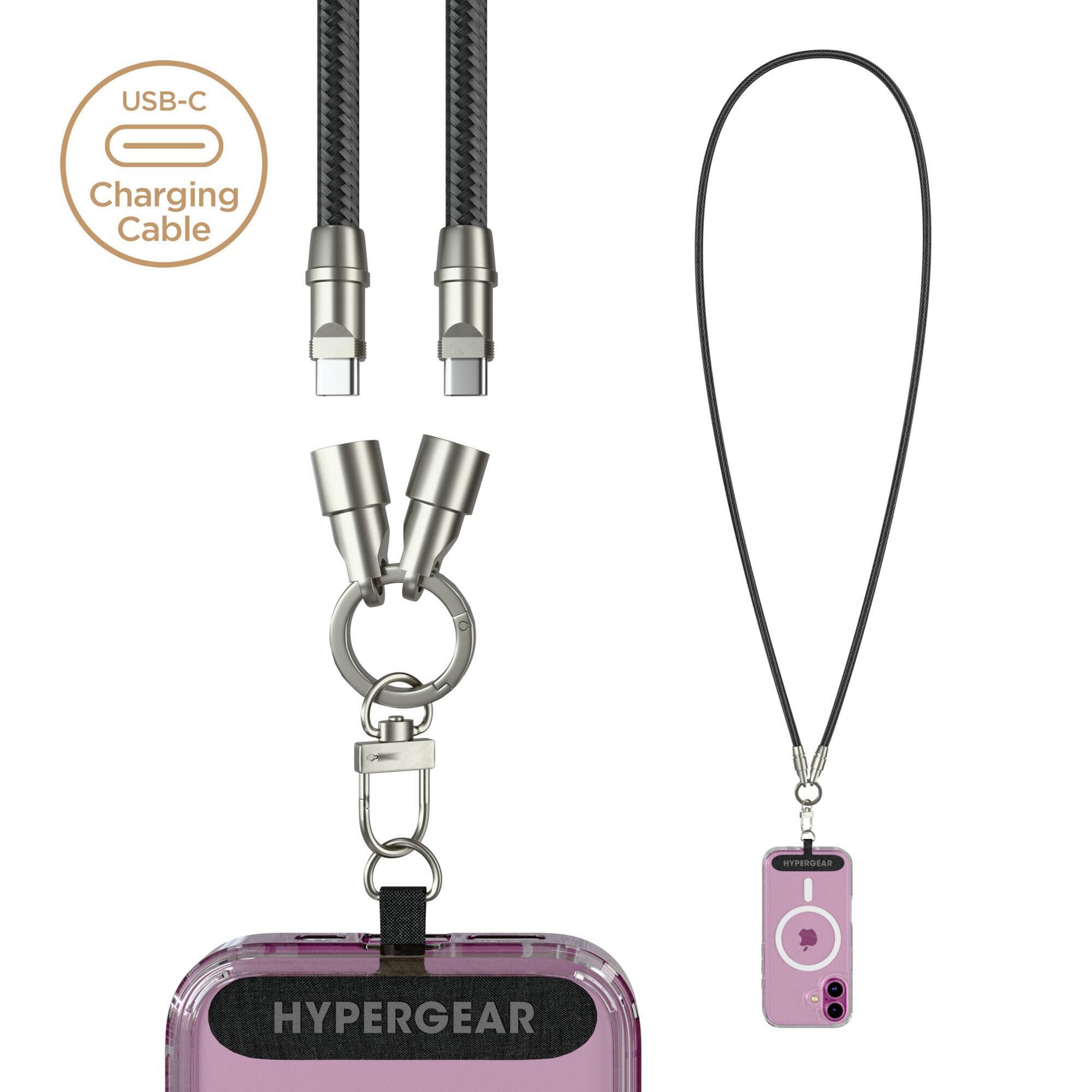 Hypercel 2-in-1 Universal Crossbody Phone Strap and Charging Cable