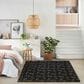 Nourison Cozy Shimmer 5"3" x 7"3" Black Area Rug, , large
