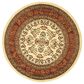 Safavieh Lyndhurst 5"3" Round Ivory and Rust Area Rug, , large