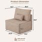 HOMLUX Armless Module in Camel, , large