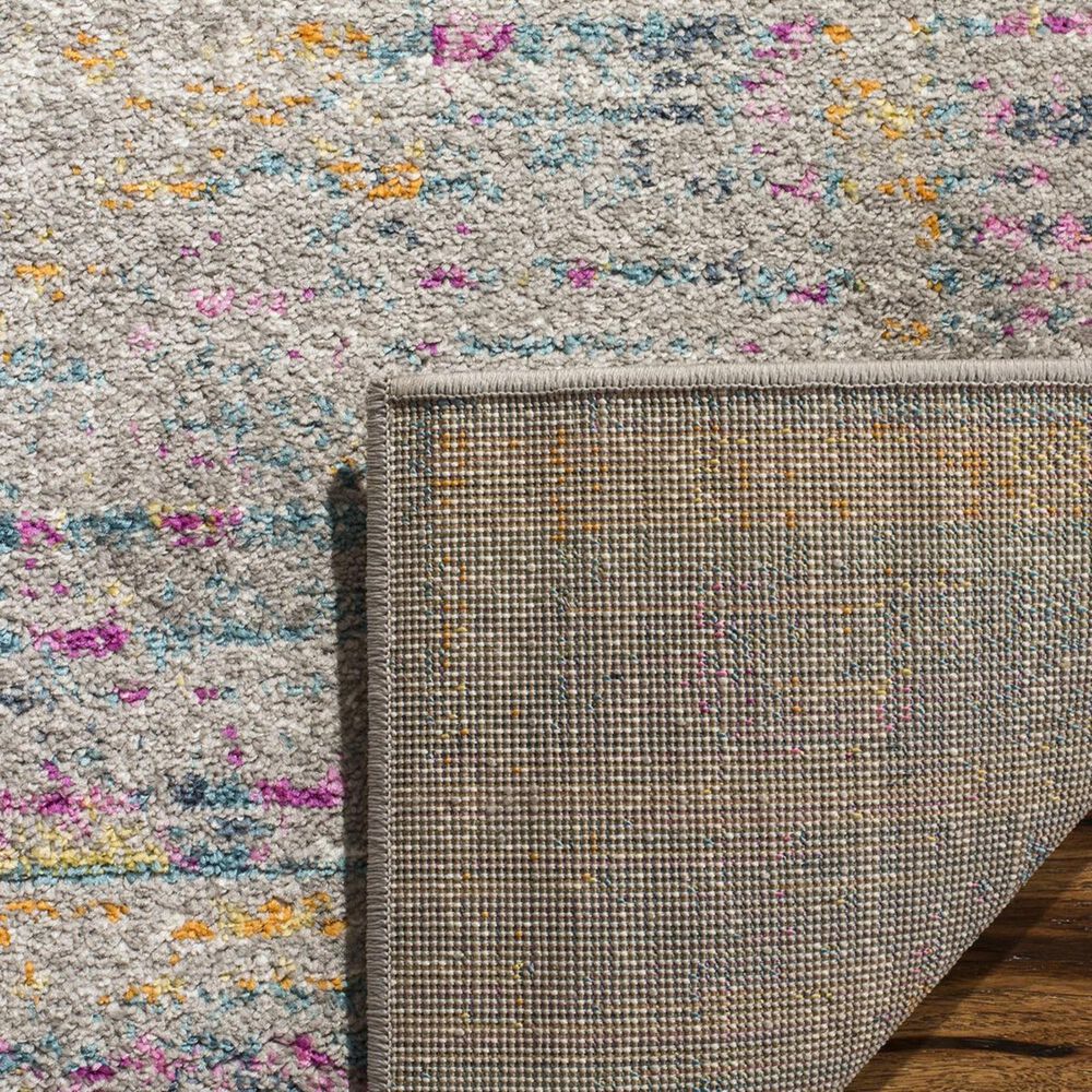 Safavieh Madison MAD122G-4 4&#39; x 6&#39; Light Grey/Fuchsia Area Rug, , large