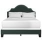 Richlands Furniture Cynthia Full Panel Bed with Green Upholstery in Black, , large