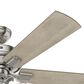 Hunter Crestfield 52" Pull Chain Ceiling Fan with LED Lights in Brushed Nickel, , large