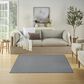 Nourison Courtyard Ivory and Blue 5" Square Indoor/Outdoor Area Rug, , large