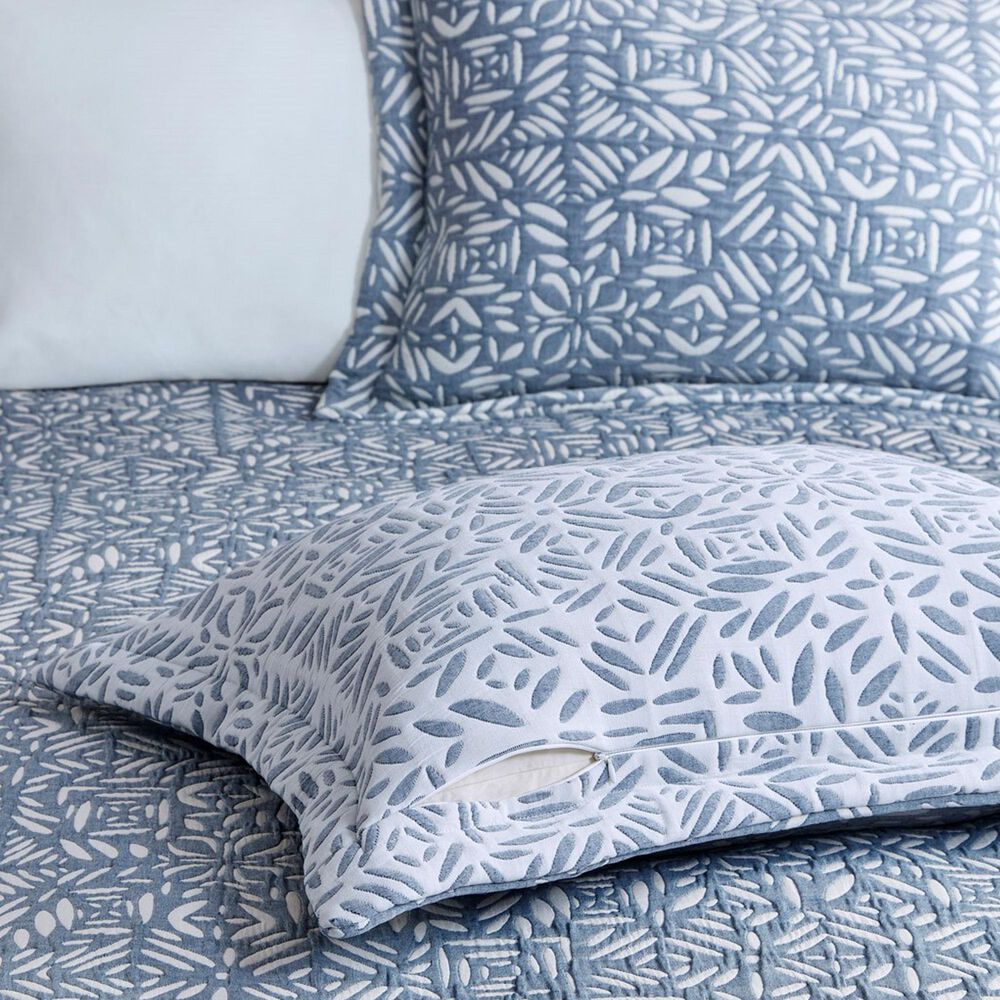 Hampton Park Harmony 4-Piece Queen Quilt Set in Blue and White, , large