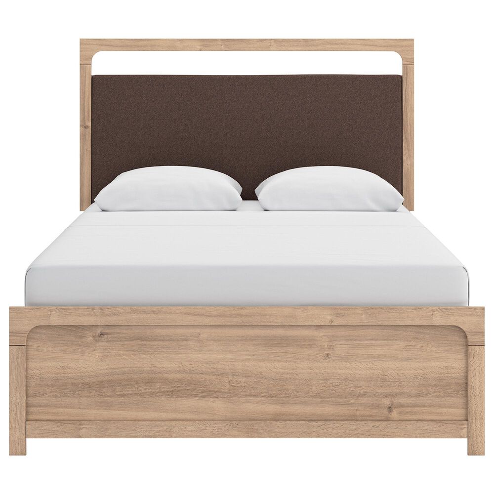 Ashley Kinlanni Queen Upholstered Panel Bed in Tan, , large