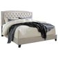 Ashley Jerary King Upholstered Bed in Light Gray, , large