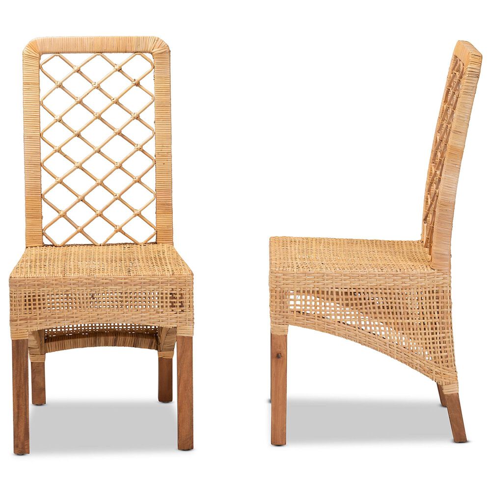 Baxton Studio Moscow Side Chair in Natural Brown and Walnut Brown (Set of 2), , large