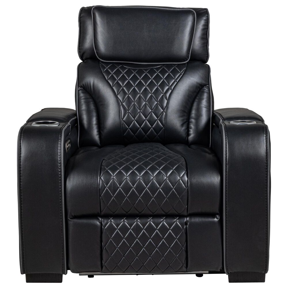 Everly Living Rock Star Recliner in Black, , large