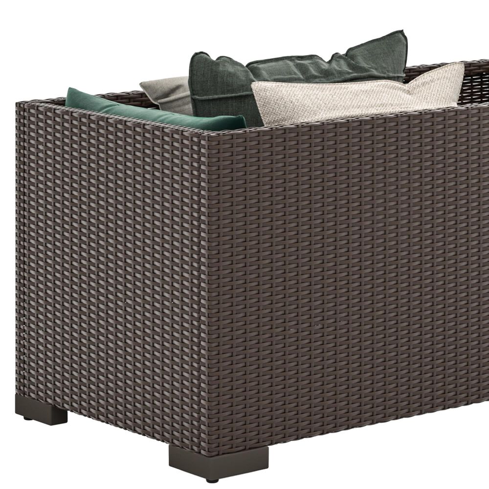 Homestyles Palm Springs 3-Piece Patio Set with Storage Table in Brown, , large