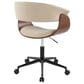 Lumisource Vintage Mod Office Chair with Cream Cushion in Walnut and Black, , large