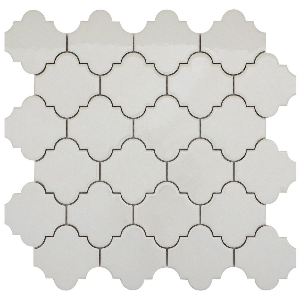 Emser Vogue Gray 12" x 12" Lantern Gloss Ceramic Mosaic Sheet, , large