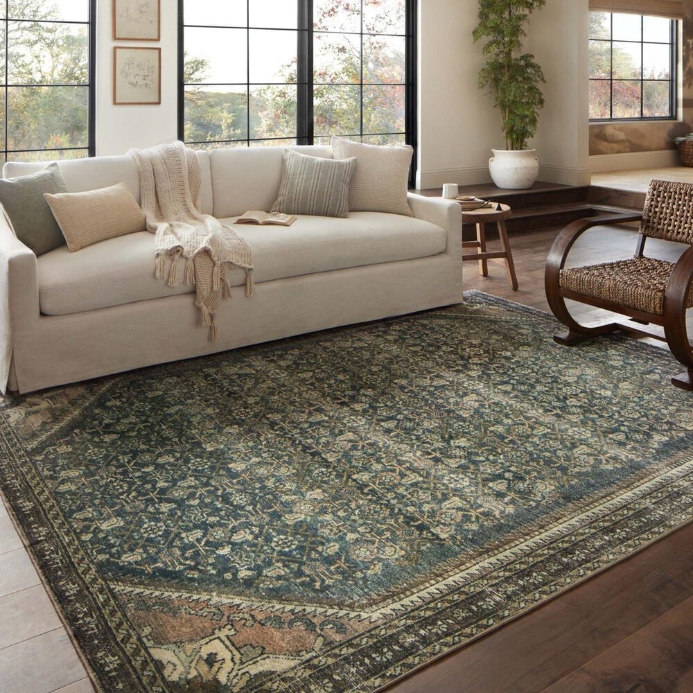 Magnolia Home Banks 2&#39;3&quot; x 3&#39;9&quot; Denim and Clay Area Rug, , large