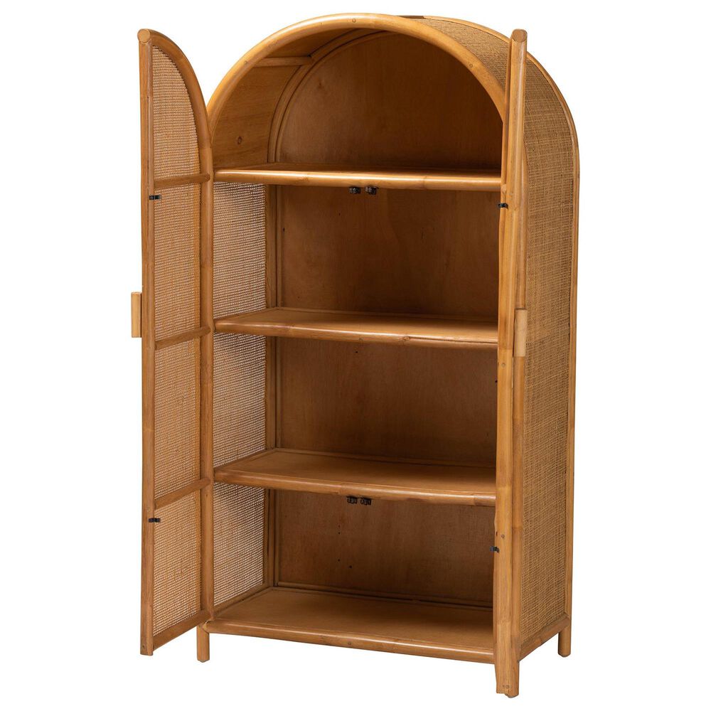 Baxton Studio Paloma 2-Door Large Storage Cabinet in Light Honey, , large