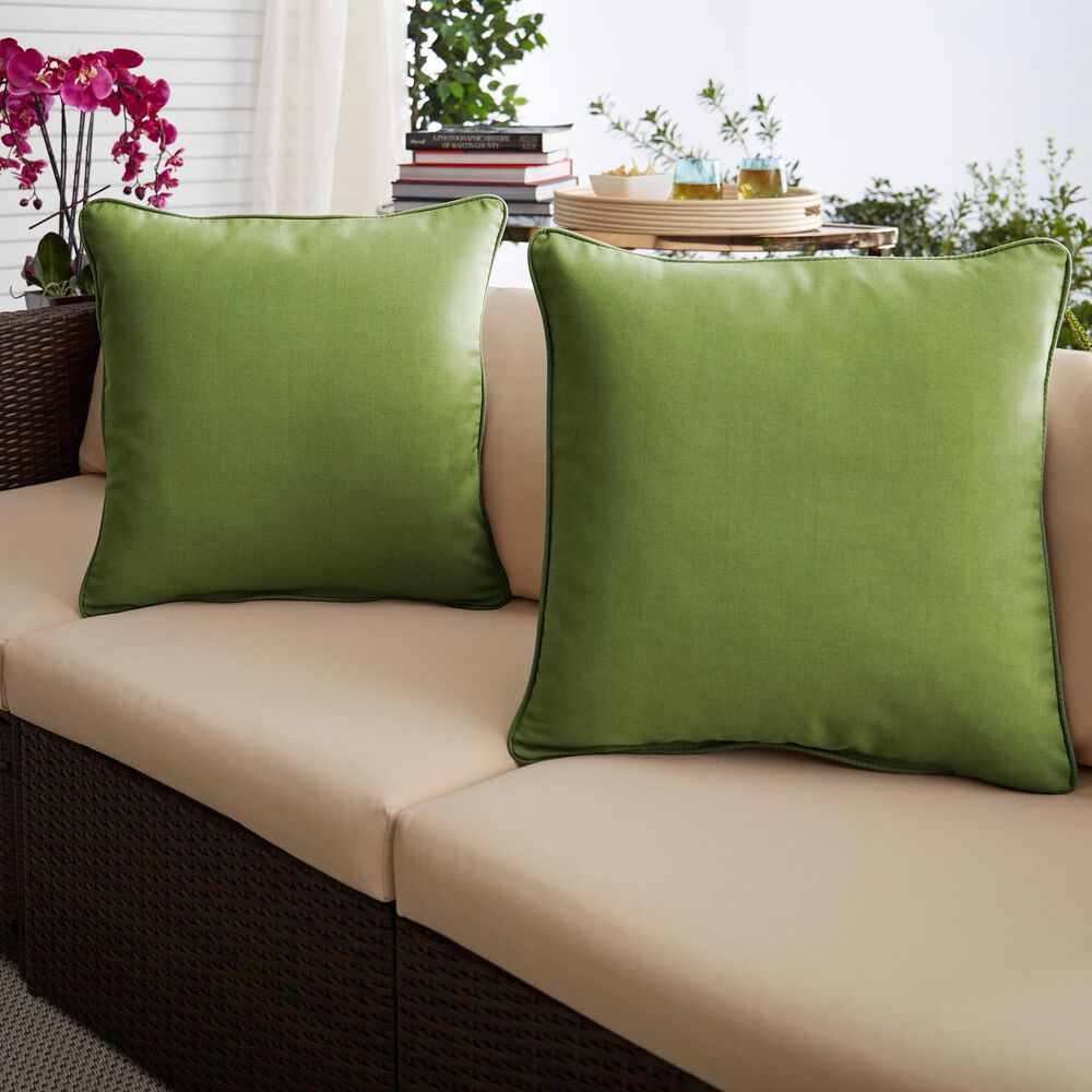 Sorra Home Sunbrella 20" Pillow in Spectrum Cilantro (Set of 2), , large