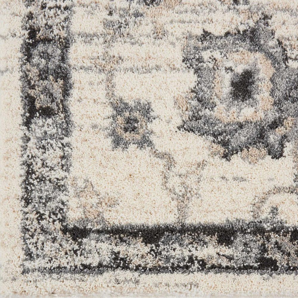 Nourison Fusion Cream and Gray 2&#39;2&quot; x 7&#39;6&quot; Runner, , large