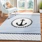 Safavieh Carousel 4" x 6" Ivory and Navy Kids  Area Rug, , large