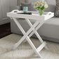Timberlake Lavish Home Folding End Table in White, , large
