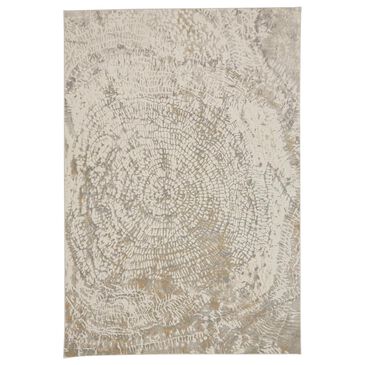 Feizy Rugs Parker 5" x 7"6" Silver and Ivory Area Rug, , large