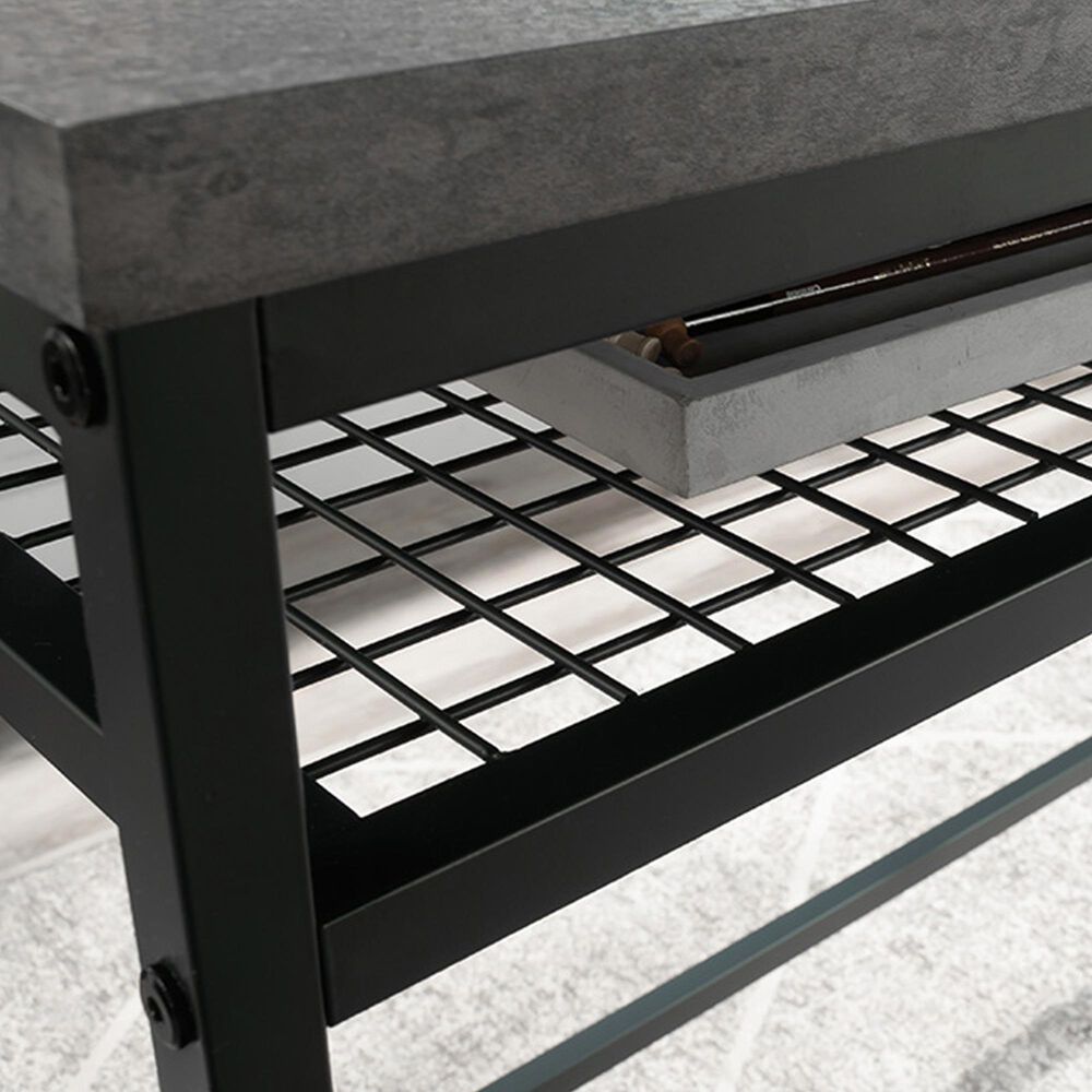 Sauder Market Commons Writing Desk in Slate Gray and Black, , large