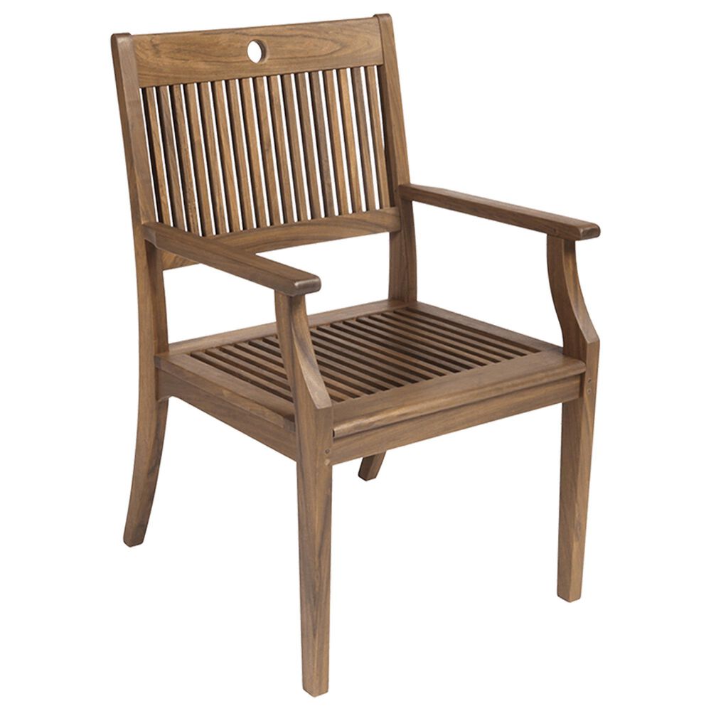 Jensen Outdoor Opal Patio Arm Chair in Chocolate Brown, , large