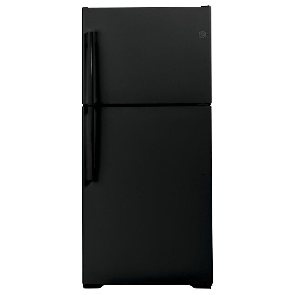 GE Appliances 19.2 Cu. Ft. Top Freezer Refrigerator Energy Star with Reversible Door in Black, , large