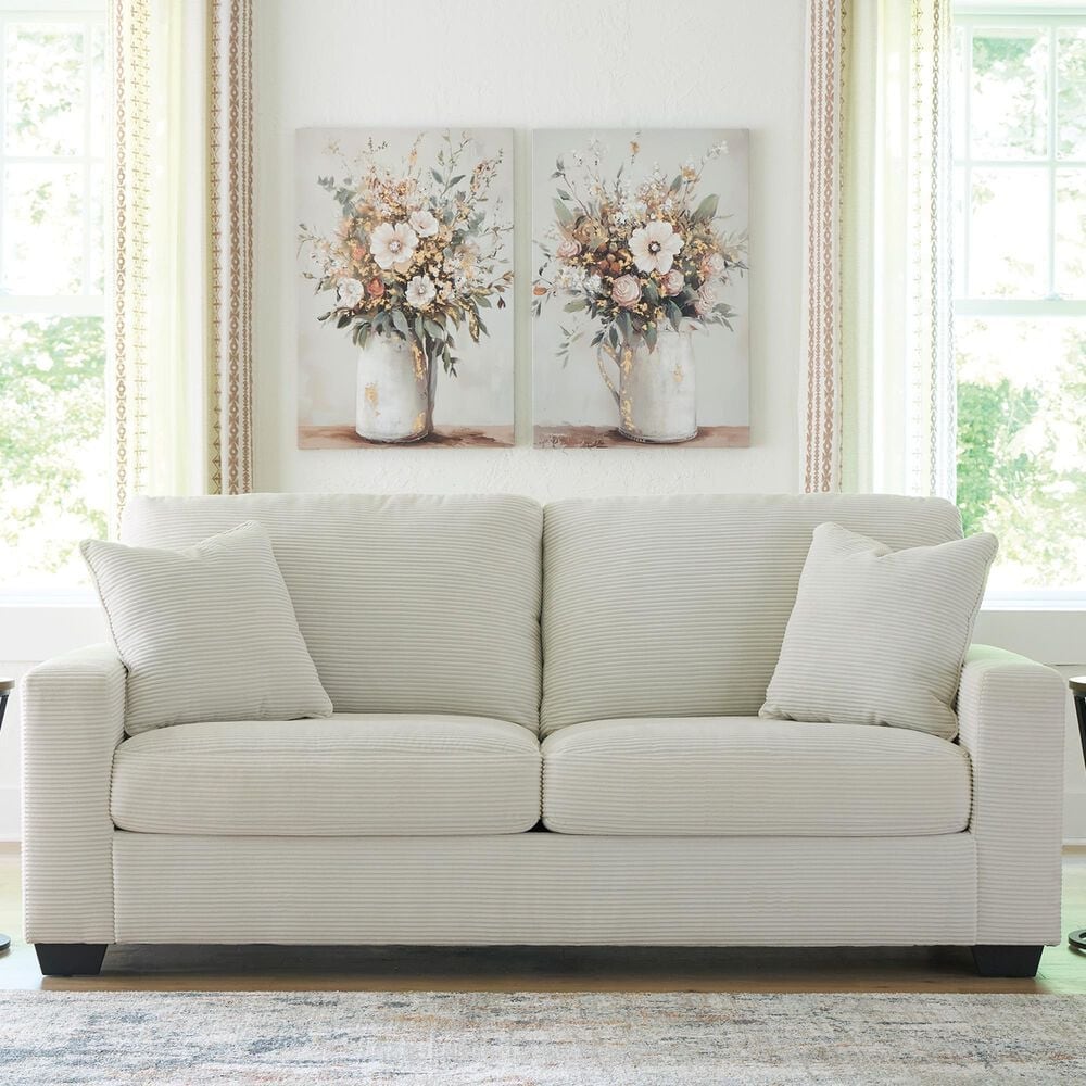 Ashley Greenbriar Stationary Sofa in Ivory, , large