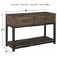 Ashley Johurst Sofa Table in Grayish Brown and Black, , large