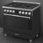 SMEG Professional 36" Gas Range in Matte Black, , large