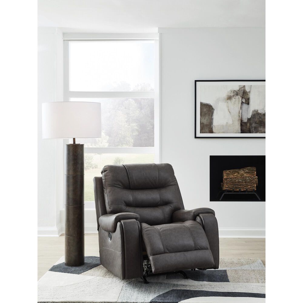 Ashley Femley Manual Rocker Recliner in Smoke, , large