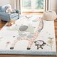 Safavieh Carousel 4" x 6" Ivory Kids Area Rug, , large