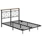 HOMLUX Full Floating Bed Frame with LED Headboard and Charging Station in Black, , large