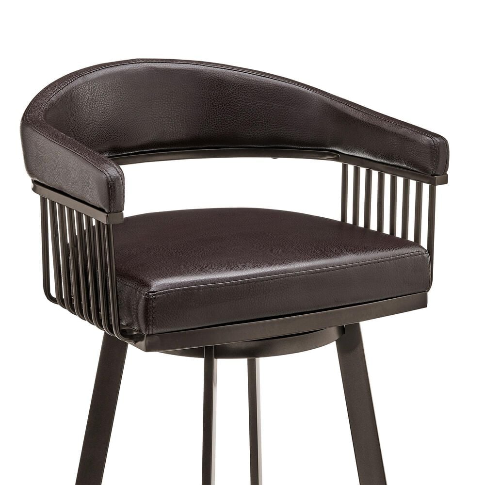 Blue River Bronson 30&quot; Swivel Barstool in Chocolate/Java, , large
