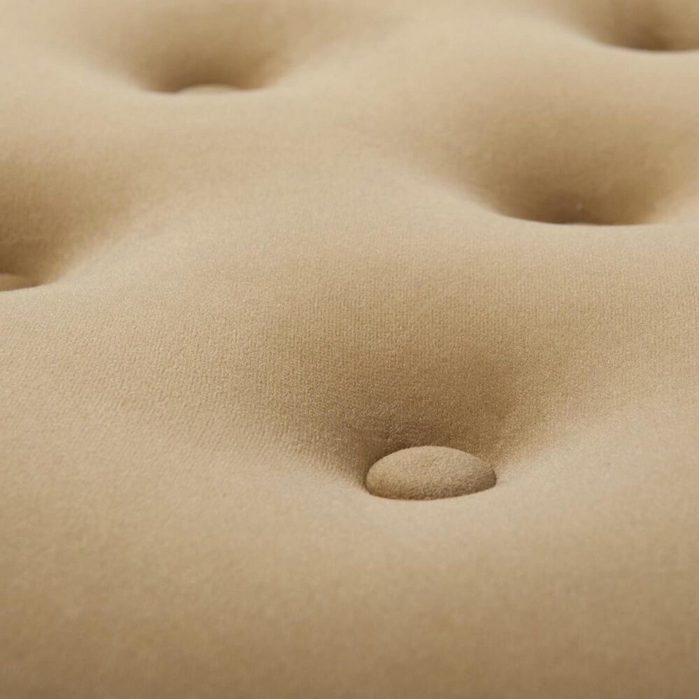 Jennifer Taylor Home Yolanda Tufted Decorative Round Ottoman in Gold