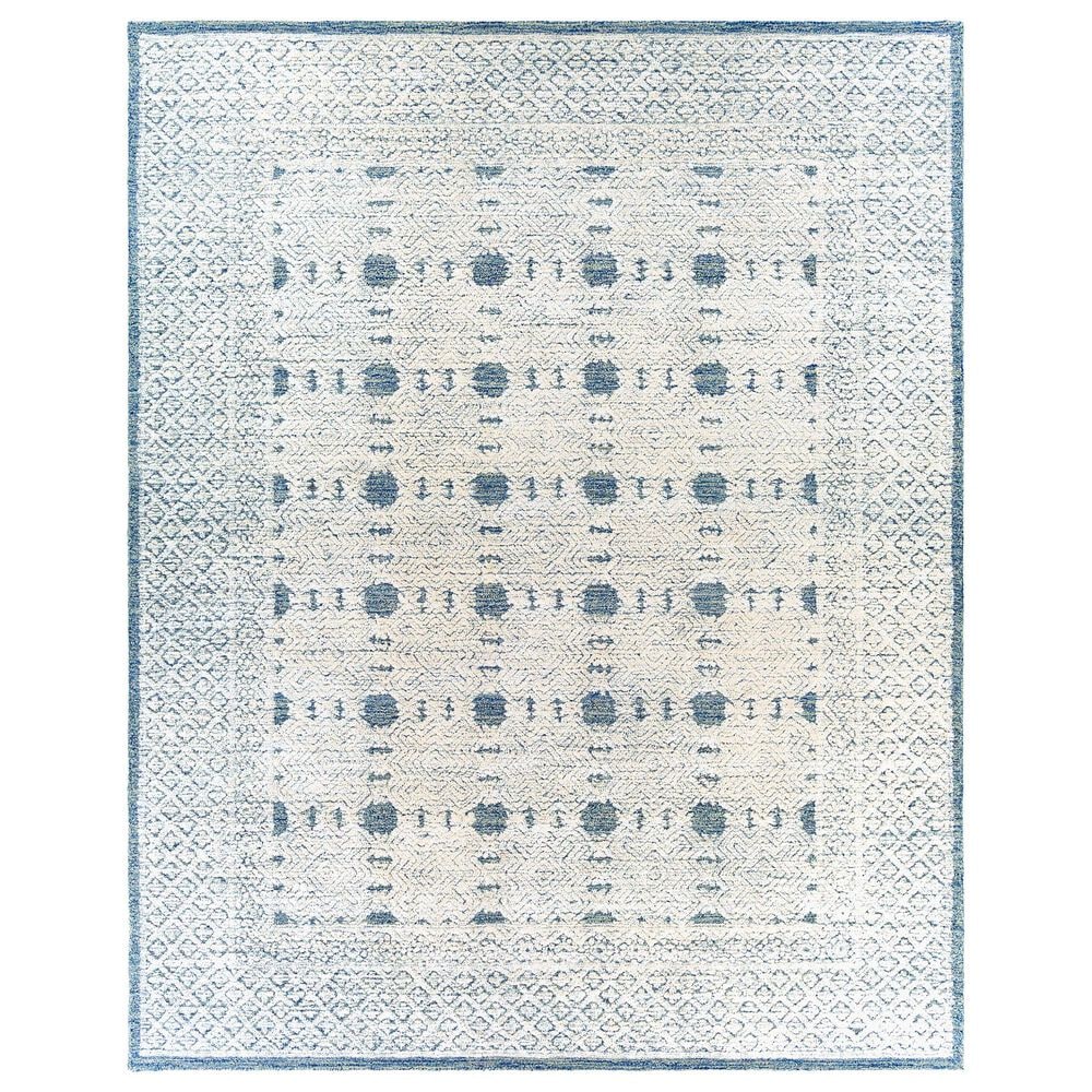 Surya Louvre Dark Blue, Cream and Pale Blue 10&#39; x 14&#39; Area Rug, , large
