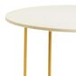 Crestview Collection Pembroke Round Cocktail Table in White Marble and Brass, , large