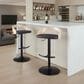 LumiSource Grotto Swivel Barstool with Brown Faux Leather Upholstery in Black and Natural (Set of 2), , large