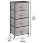 mDesign 4-Drawer Tall Dresser with Fabric Drawers in Pink, , large
