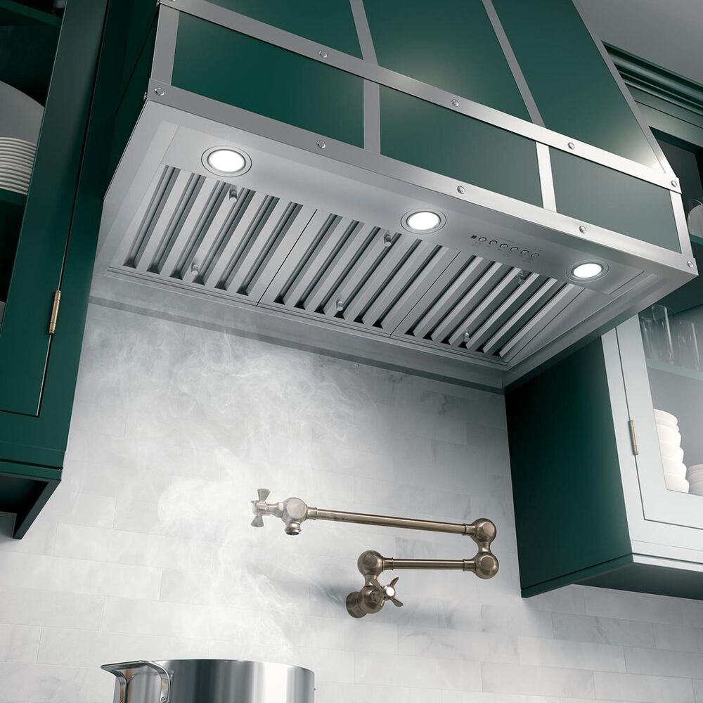 GE Appliances 36 Wi-Fi Enabled Designer Custom Insert with Dimmable LED Lighting, , large