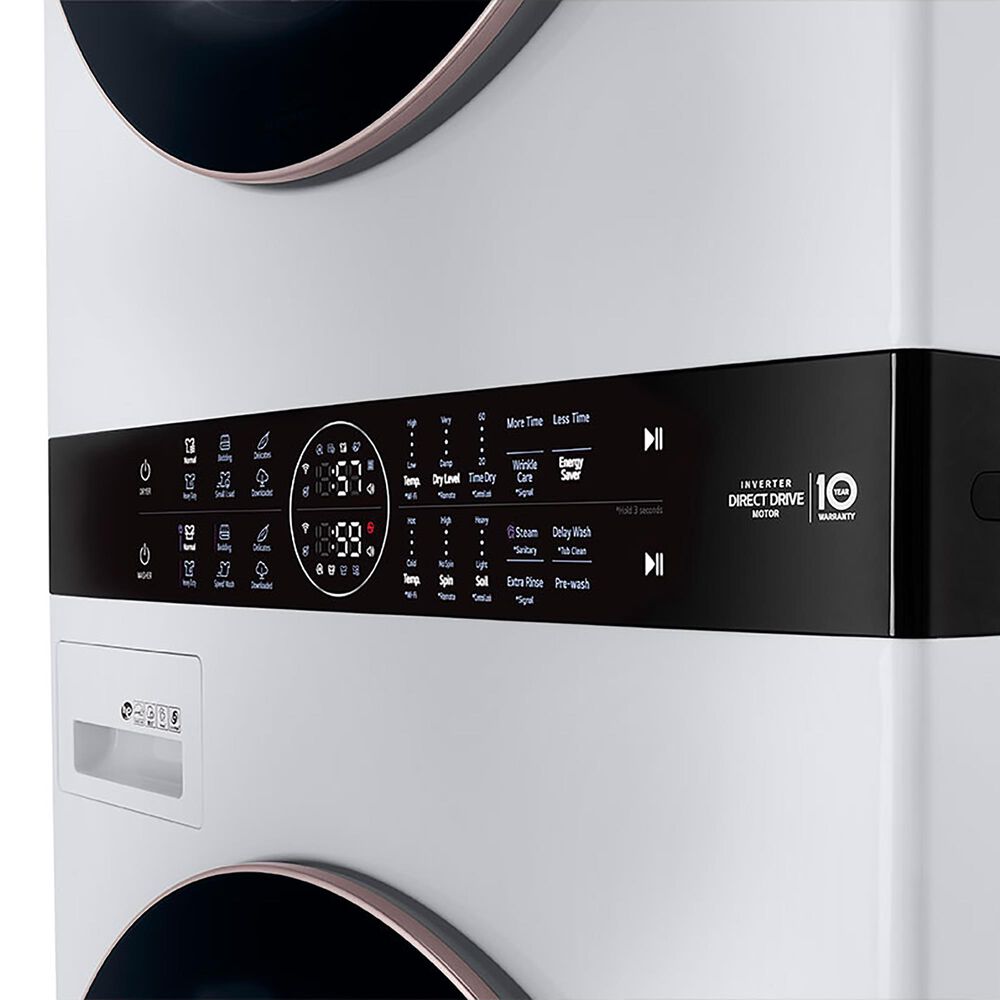 LG WashTower 4.5 Cu. Ft. Washer and 7.4 Cu. Ft. Electric Dryer in White, , large