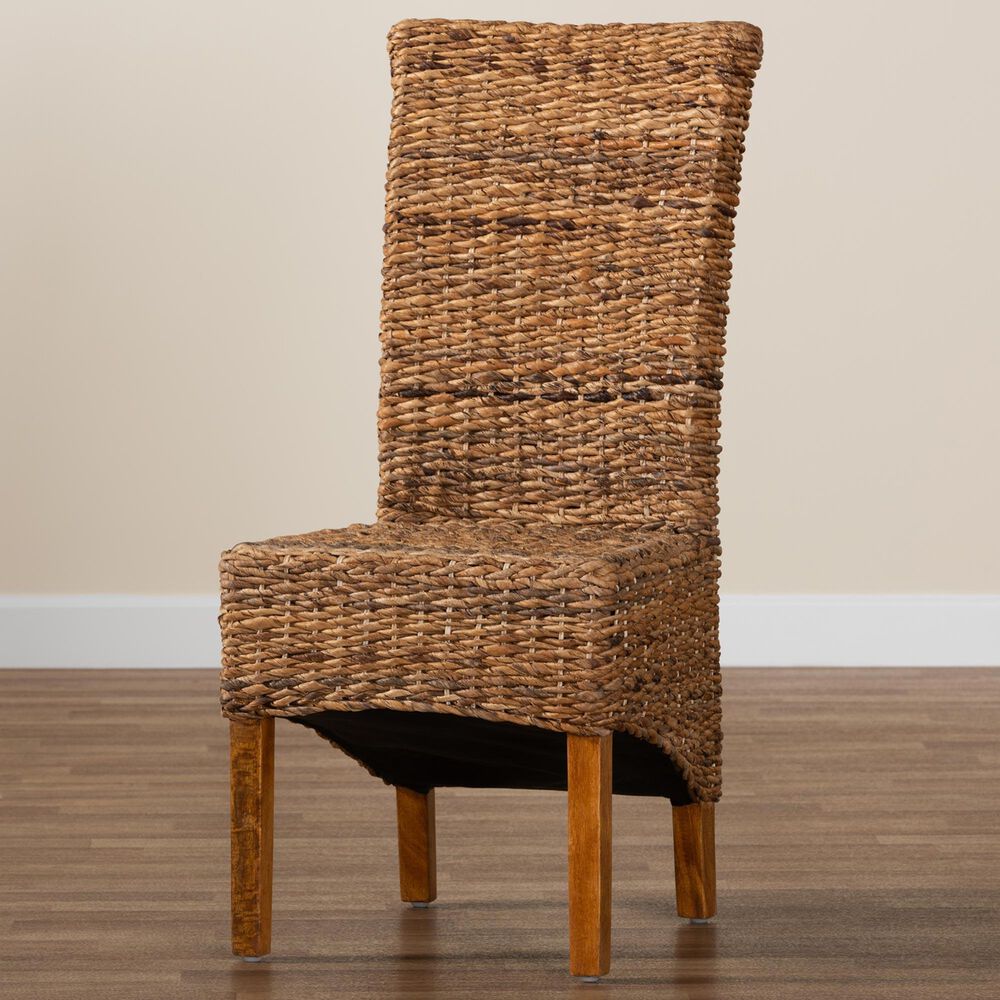 Baxton Studio Trianna Side Chair in Brown and Natural Brown, , large
