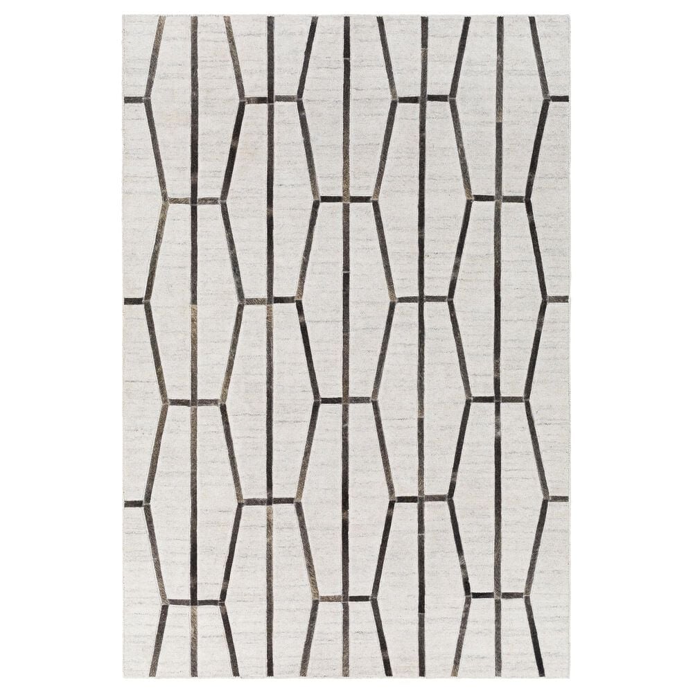 Surya Eloquent 5" x 7"6" Black, Charcoal and Gray Area Rug, , large